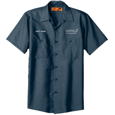 Harris Engineering - Red Kap Industrial Work Shirt - Short Sleeve Wrinkle-Resistant Cotton Work Shirt  Thumbnail